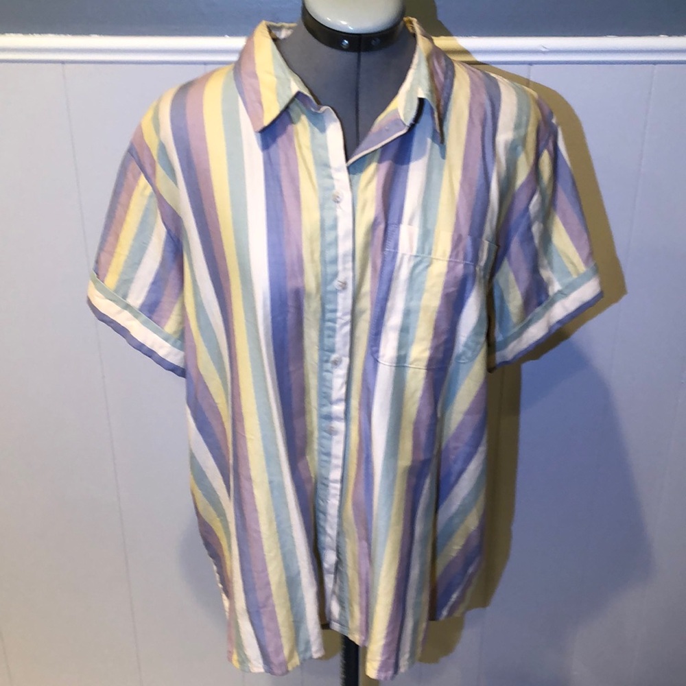 Striped Universal Thread Pastel Button Down.